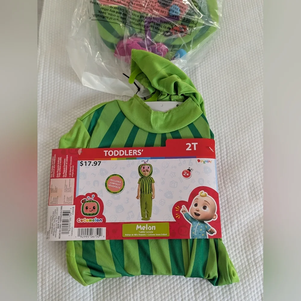 Cocomelon Melon Halloween Costume Infant Toddler size 2T.